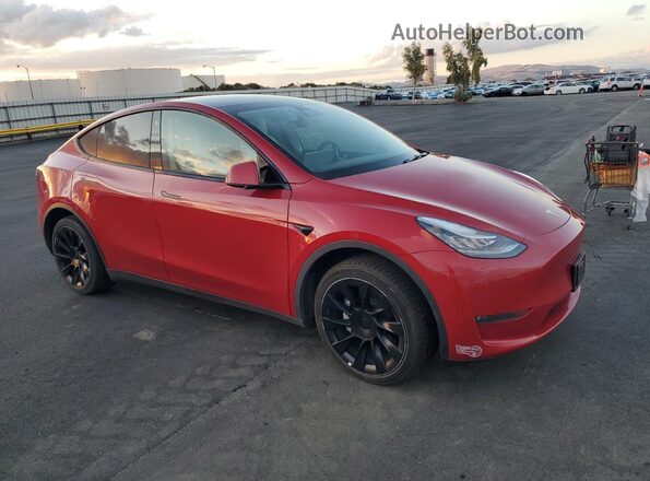 5YJYGDEE6MF102856 2021 TESLA MODEL Burgundy Delantero derecho