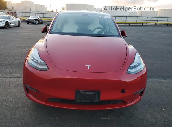 5YJYGDEE6MF102856 2021 TESLA MODEL Burgundy Vista frontal