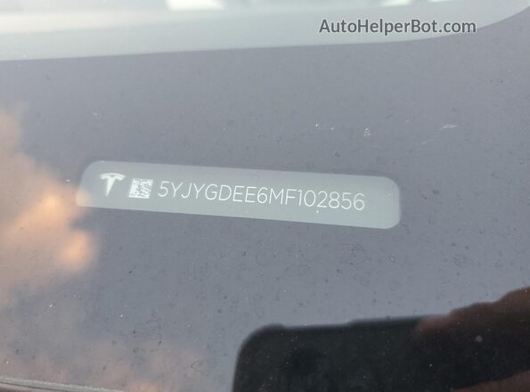 5YJYGDEE6MF102856 2021 TESLA MODEL Burgundy Vista del compartimento del motor