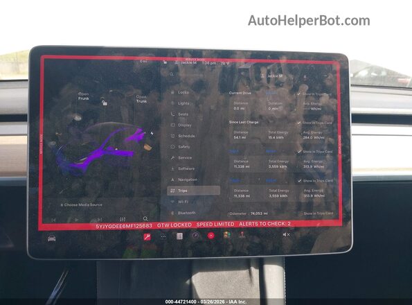 5YJYGDEE6MF125683 2021 TESLA MODEL Y White 