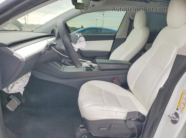 5YJYGDEE6MF195927 2021 TESLA MODEL Белый Вид салона спереди