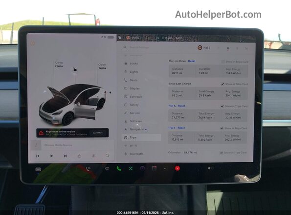 5YJYGDEE6MF275924 2021 TESLA MODEL Y White Вид задніх сидінь