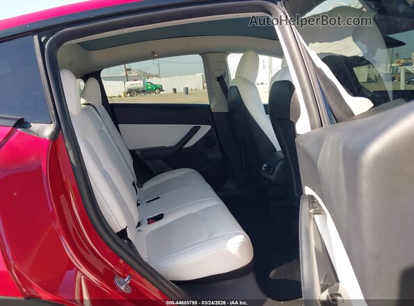 5YJYGDEE7MF099062 2021 TESLA MODEL Y Red VIN կոդի պիտակի տեսք