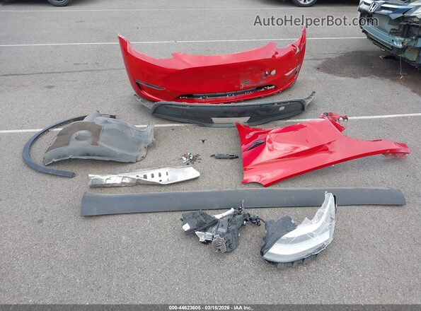 5YJYGDEE8MF084621 2021 TESLA MODEL Y Красный Вид щитка приборов