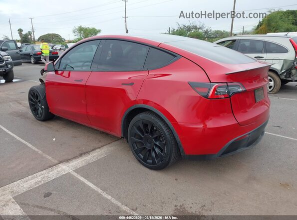 5YJYGDEE8MF084621 2021 TESLA MODEL Y Красный Задняя левая четверть