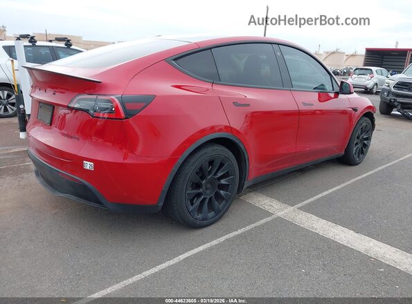 5YJYGDEE8MF084621 2021 TESLA MODEL Y Красный Задняя правая четверть