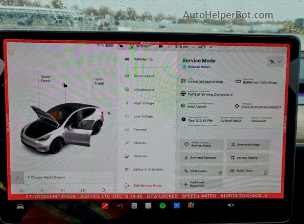 5YJYGDEE8MF161536 2021 TESLA MODEL Белый Вид щитка приборов