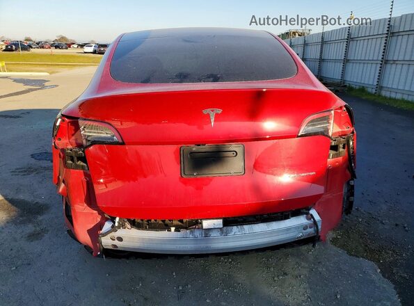 5YJYGDEE8MF206491 2021 TESLA MODEL Burgundy Հետևի տեսք