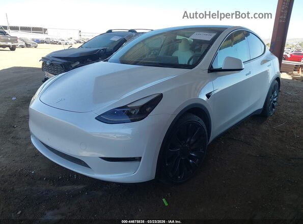 5YJYGDEF1MF209399 2021 TESLA MODEL Y White Передня ліва чверть