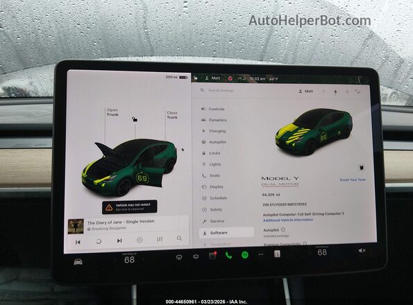 5YJYGDEF4MF076153 2021 TESLA MODEL Y Black 