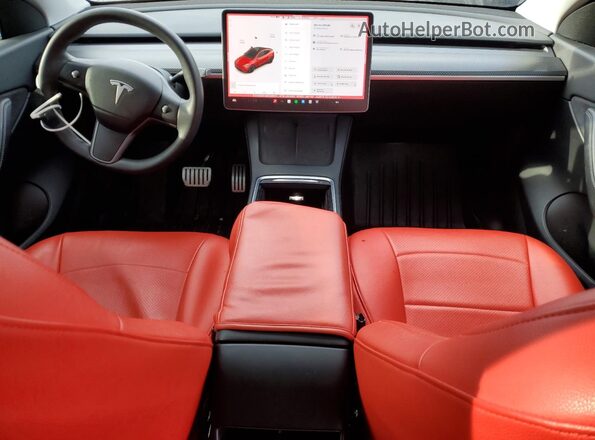 5YJYGDEF4MF209915 2021 TESLA MODEL Red Vista del salpicadero