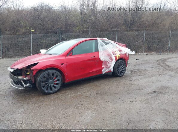5YJYGDEF7MF124504 2021 TESLA MODEL Y Red Widok z przodu