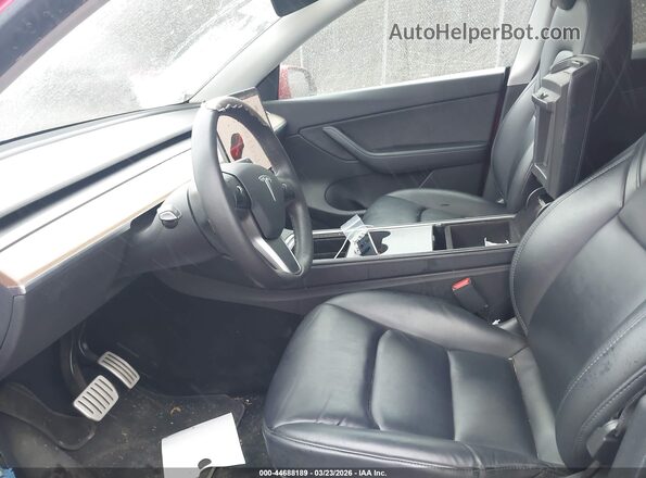 5YJYGDEF7MF124504 2021 TESLA MODEL Y Red Widok wnętrza z przodu