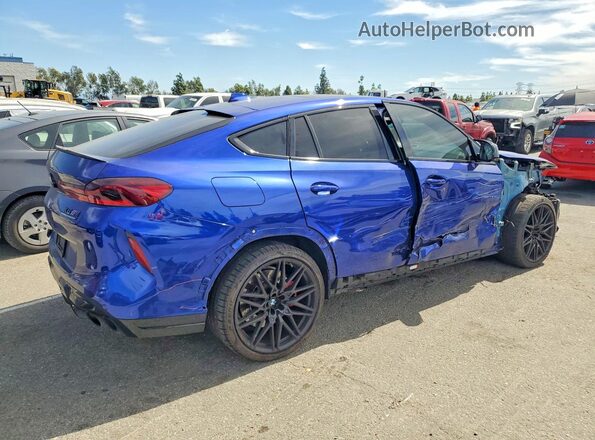 5YMCY0C01M9G74347 2021 BMW X6 Синий Задняя правая четверть