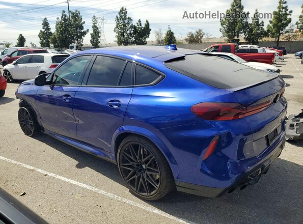 5YMCY0C01M9G74347 2021 BMW X6 Синий Задняя левая четверть
