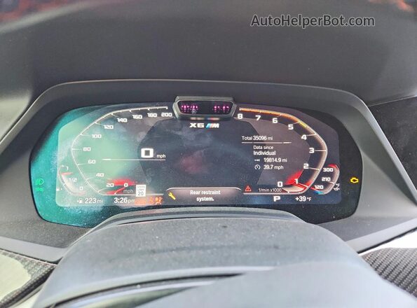 5YMCY0C06P9R25266 2023 BMW X6 Black Вид щитка приладів