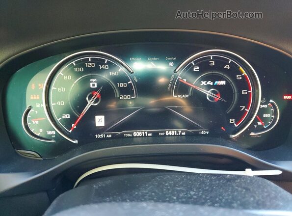 5YMUJ0C04LLA99459 2020 BMW X4 Черный Вид щитка приборов