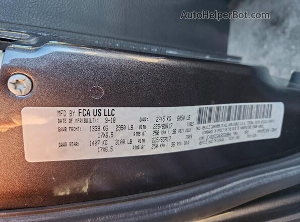 2C4RDGCGXKR530904 2019 DODGE GRAND Серый 