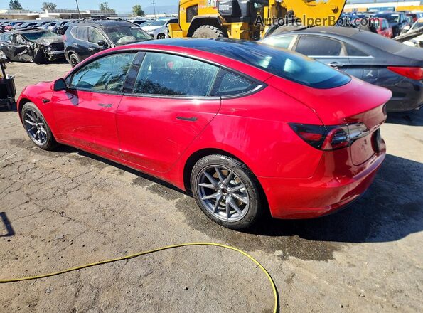 5YJ3E1EA7NF288906 2022 TESLA MODEL 3 Красный Задняя правая четверть