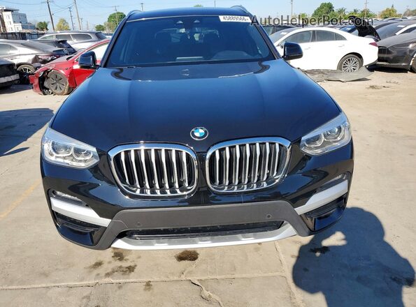 5UXTY3C05L9B40016 2020 BMW X3 Black უკანა ხედი
