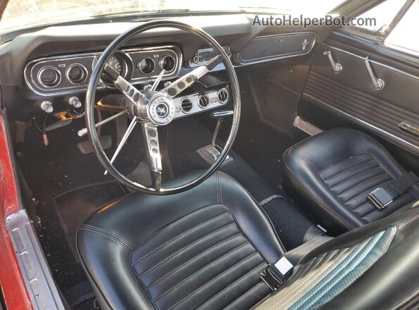 6R07T191673 1966 FORD MUSTANG Red Vista del salpicadero