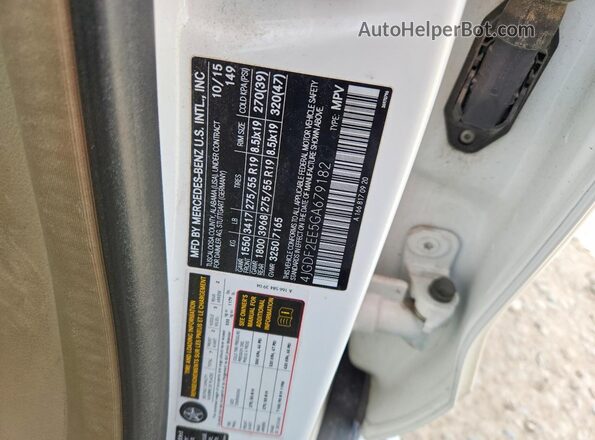 4JGDF2EE5GA679182 2016 MERCEDES-BENZ GL-CLASS White Widok wnętrza 360 stopni