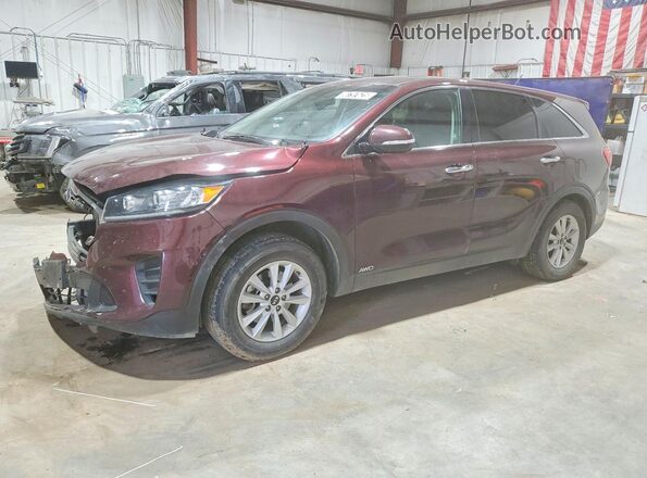 5XYPGDA30KG564383 2019 KIA SORENTO Burgundy 