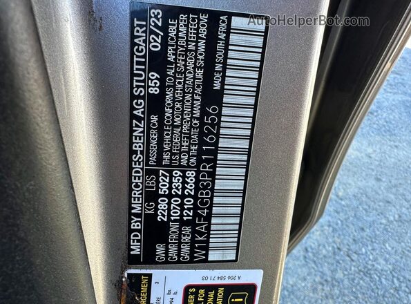 W1KAF4GB3PR116256 2023 MERCEDES-BENZ C Silver Widok wnętrza z tyłu