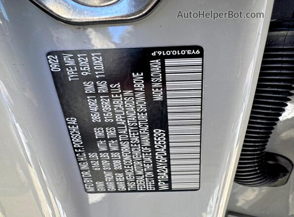 WP1BA2AY6PDA25539 2023 PORSCHE CAYENNE Gray 