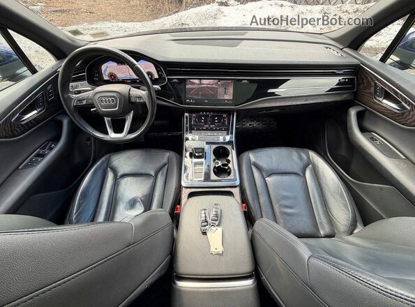 WA1AXAF70MD010157 2021 AUDI Q7 Blue უკანა სავარძლების ხედი