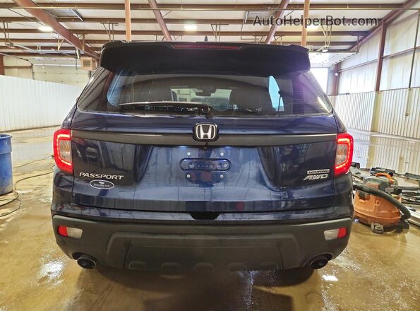 5FNYF8H95KB001295 2019 HONDA PASSPORT Blue Widok wnętrza z przodu
