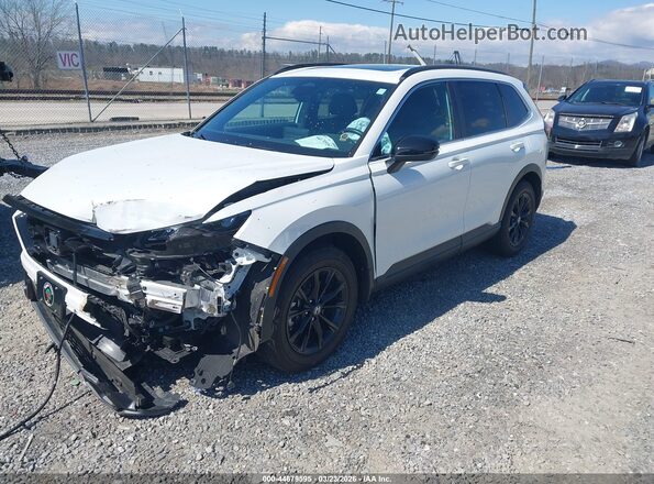 7FARS6H85RE073091 2024 HONDA CR-V HYBRID White Առջևի ձախ երեք քառորդ տեսարան