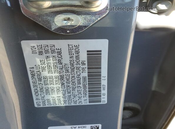 7FARS6H99RE056660 2024 HONDA CR-V Gray VIN sticker view