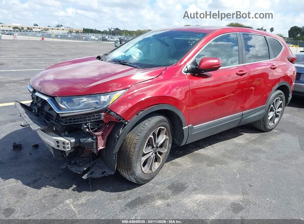 7FARW1H52ME008754 2021 HONDA CR-V Red Առջևի ձախ երեք քառորդ տեսարան