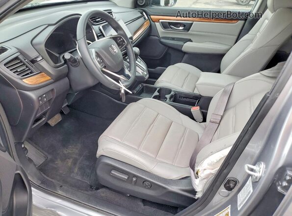 7FARW1H81ME017701 2021 HONDA CR-V Gray Front interior view