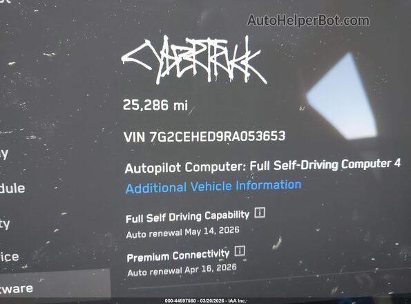 7G2CEHED9RA053653 2024 TESLA CYBERTRUCK Silver 