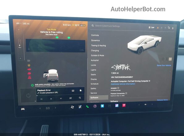 7G2CEHED9SA058857 2025 TESLA CYBERTRUCK Silver 