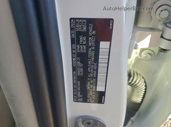 7JRH60FL4RG313495 2024 VOLVO S60 White Շարժիչի բաժամունքի տեսք