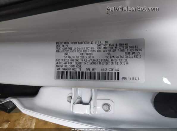 7MMVABBM1RN237174 2024 MAZDA CX-5 White 