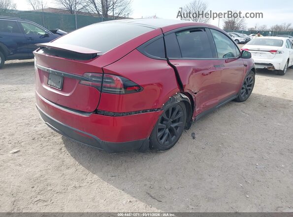 7SAXCAE52PF426643 2023 TESLA MODEL X Бордовый Задняя правая четверть
