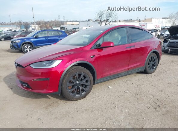7SAXCAE52PF426643 2023 TESLA MODEL X Бордовый Передняя левая четверть