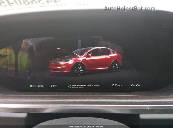 7SAXCBE50NF360550 2022 TESLA MODEL X Burgundy Rear seats view