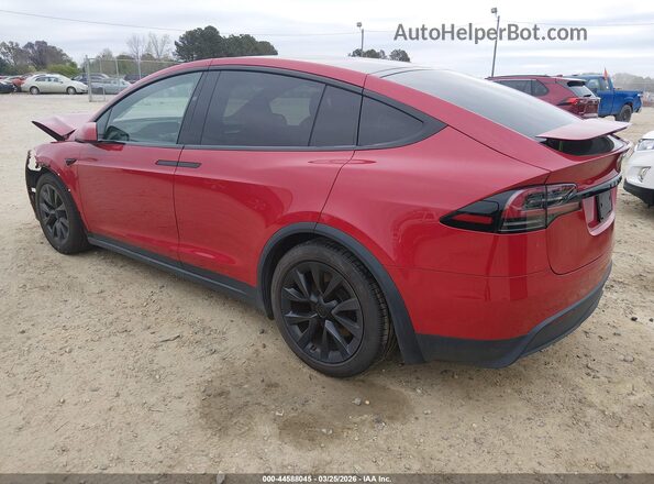 7SAXCBE50NF360550 2022 TESLA MODEL X Burgundy Rear left