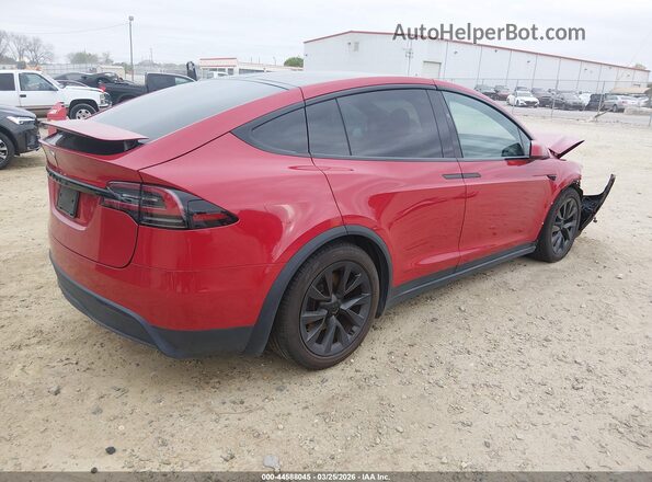 7SAXCBE50NF360550 2022 TESLA MODEL X Burgundy Rear right