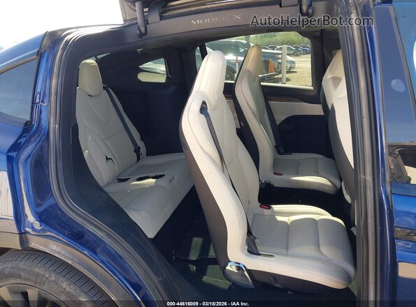 7SAXCBE52PF397733 2023 TESLA MODEL X Blue Vista de la etiqueta del VIN