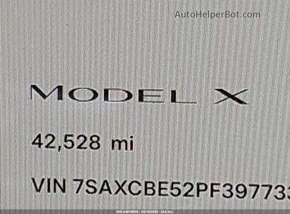 7SAXCBE52PF397733 2023 TESLA MODEL X Blue 
