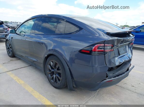 7SAXCBE56NF334745 2022 TESLA MODEL X Gray Задня ліва чверть
