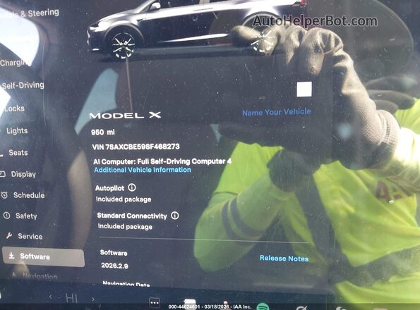 7SAXCBE59SF468273 2025 TESLA MODEL X Gray Rear seats view