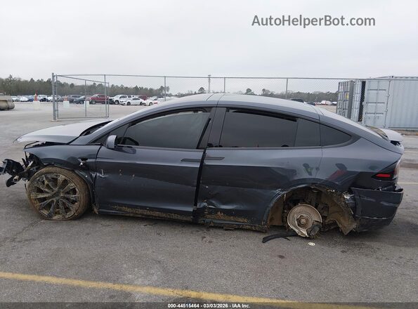 7SAXCBE63NF334002 2022 TESLA MODEL X Gray Widok wnętrza 360 stopni