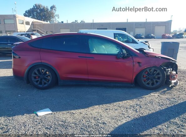 7SAXCBE64RF440576 2024 TESLA MODEL X Burgundy Vista del cuadro de instrumentos